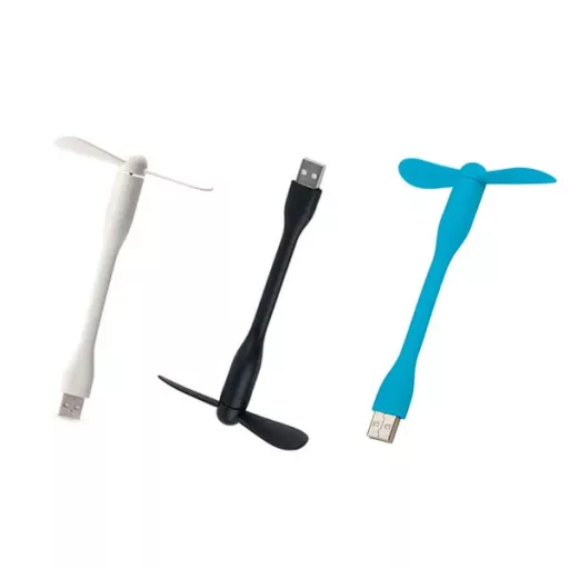 Szilikon USB mini ventilátor, hordozható, flexibilis pengékkel