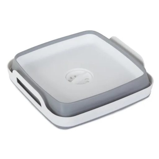 Összecsukható 8 l-es szilikon mosó- és csepegtetőtál leeresztővel