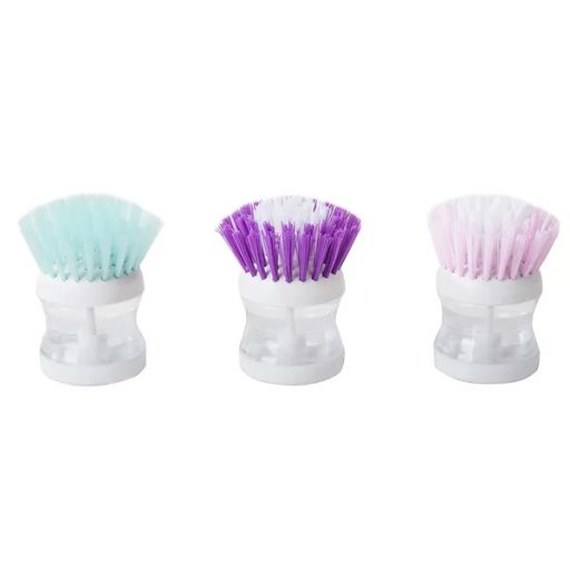 Mosogatókefe beépített mosogatószer-adagolóval, 8,5 cm, vegyes színek