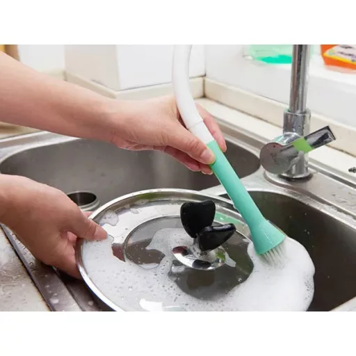 Szilikon csapra szerelhető mosogatókefe toldat, 32 cm, vegyes színek