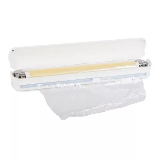 Konyhai fólia adagoló vágó, 37cm x 6,5cm x 5cm x 5cm, fehér