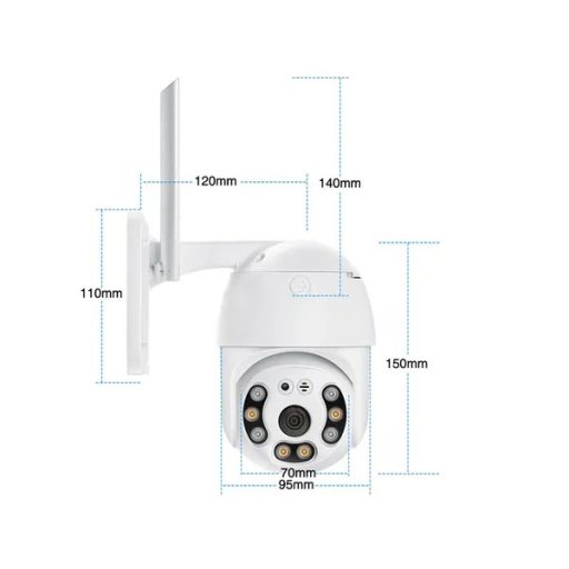 Kültéri IP WiFi PTZ kamera Full HD, IP66, IR 50 m, microSD 128 GB