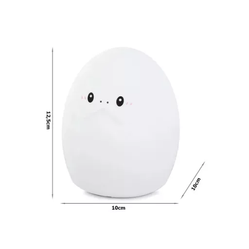 Gyerek szilikon RGB éjjeli fény, tojás alakú, érintésvezérelt, USB-töltés