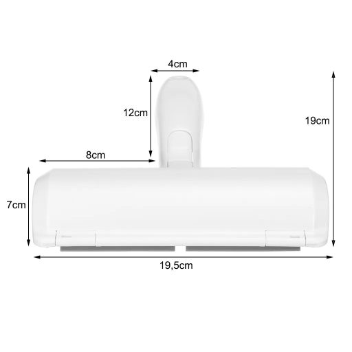 Kutyaszőr eltávolító, tisztító henger, 19,5cm x 19cm, fehér-kék