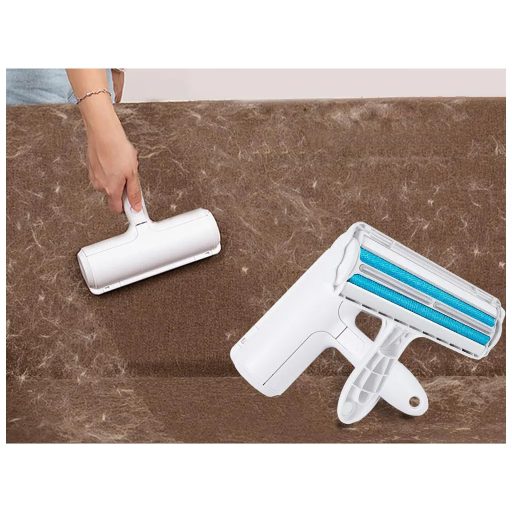 Kutyaszőr eltávolító, tisztító henger, 19,5cm x 19cm, fehér-kék