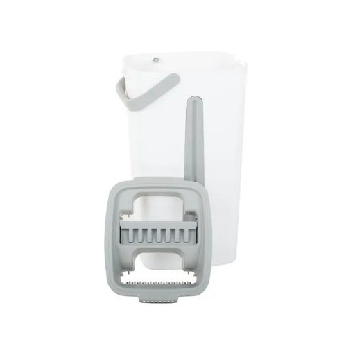 Lapos forgó felmosó kétrekeszes, csavarókosaras vödörrel, 130 cm