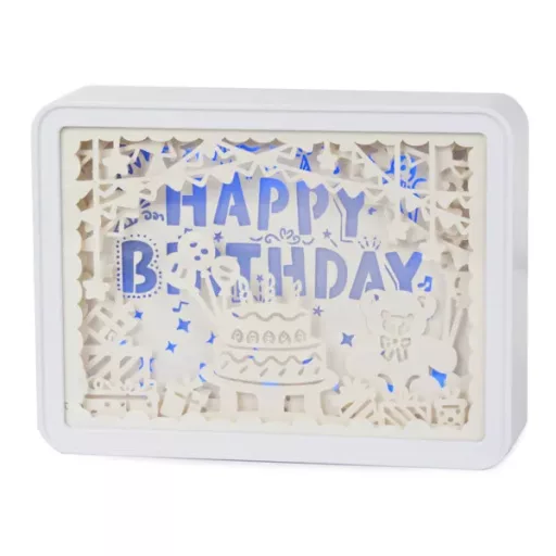 3D papírkivágás éjjeli lámpa gyerekszobába USB/AA 15×20 cm