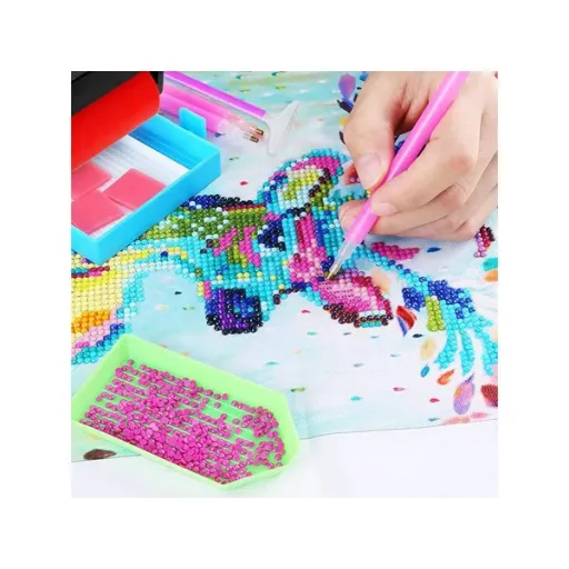 22 részes gyémántszemes hímző kiegészítő készlet, 28 rekeszes tárolóval