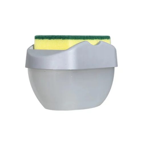 Mosogatószer adagoló szivacstartóval, 400 ml, pumpás, műanyag