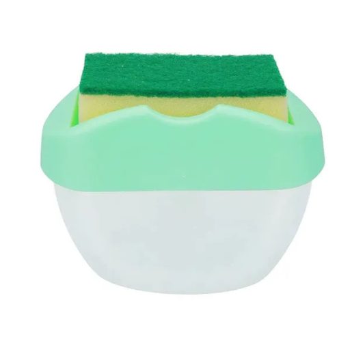 Mosogatószer adagoló szivacstartóval, 400 ml, pumpás, műanyag