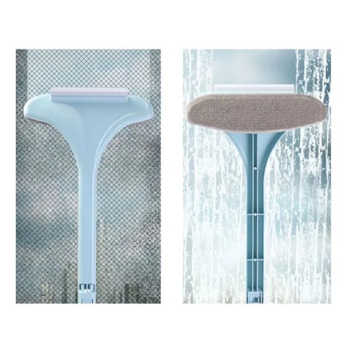 2 az 1-ben ablaktisztító kefe és lehúzó, zöld, 53,5×20,5 cm