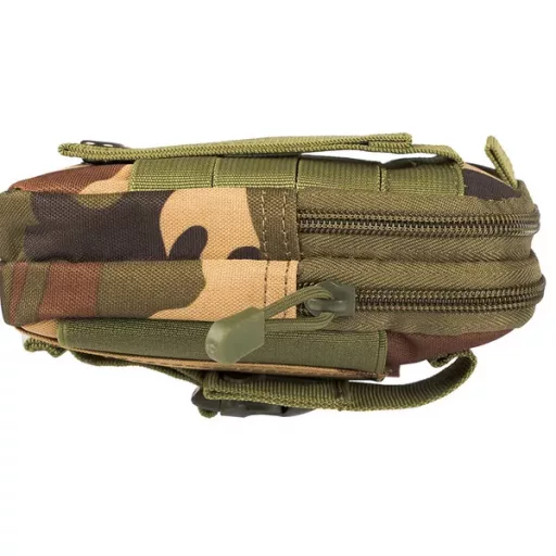 Vízálló katonai MOLLE övtáska, 18×12×6 cm, zöld