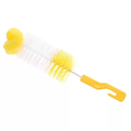 Palack- és pohártisztító kefe szivacsfejjel, 30 cm, fehér