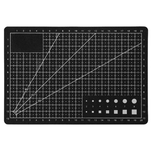 Öngyógyító vágólap A5 (15x22 cm), fekete, 3 mm