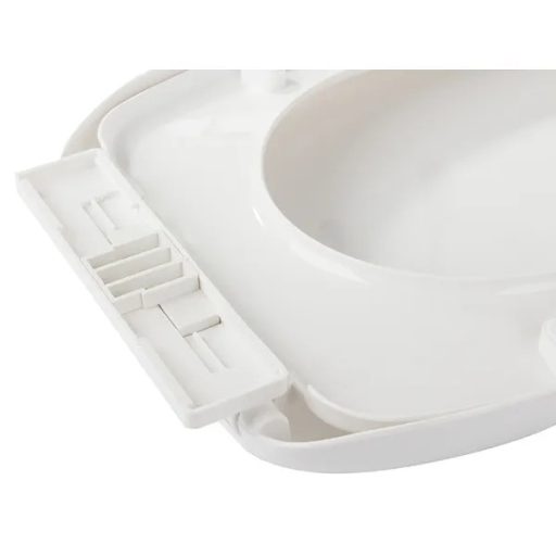 Univerzális puha záródású WC-ülőke, fehér, ovális, 11-18 cm furattáv