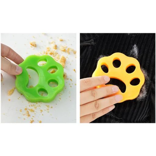 Mosógépbe való szőreltávolító tappancs, 2 db, 9 cm, zöld-narancs