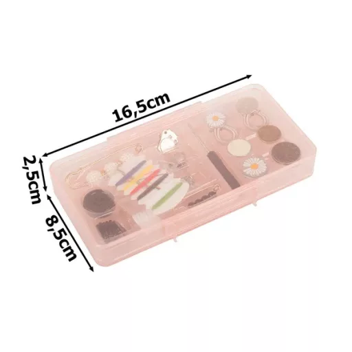 40 részes varrókészlet cipzáras tokban – tűk, cérnák, gombok utazáshoz