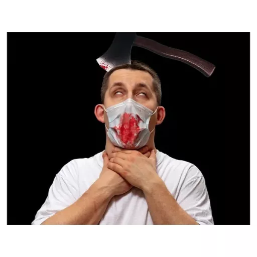 Halloween műanyag balta fejpánt – jelmezkiegészítő, 27 cm