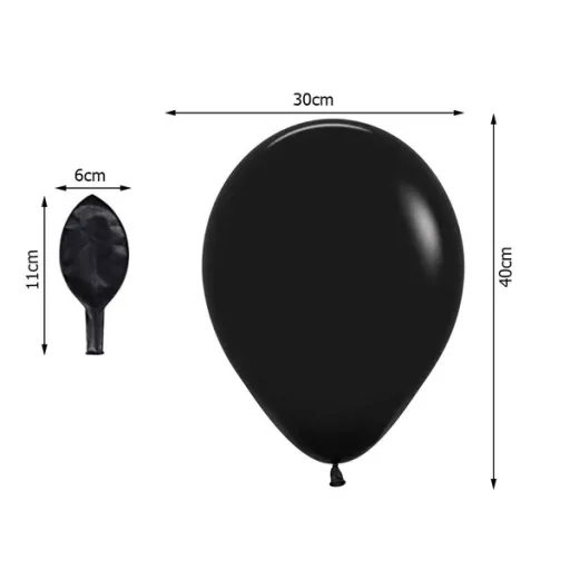 Halloween lufikészlet fekete-narancs színben, 20 db, 40 cm