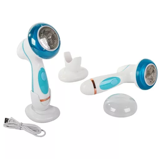 Nagy teljesítményű, USB-s, 65 mm fejű, állványos textilborotva