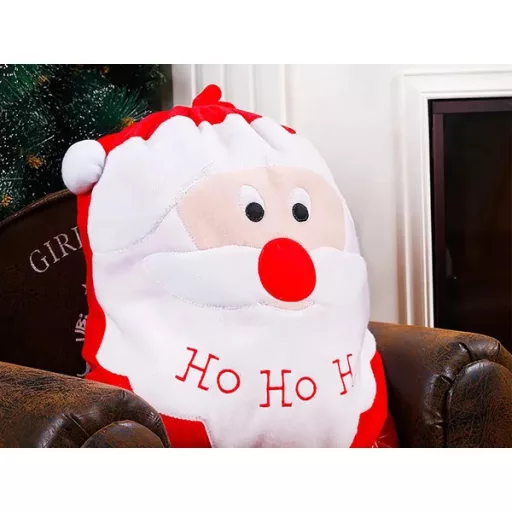 Mikulás ajándékzsák, nagy méret, piros, 60×50 cm szalaggal