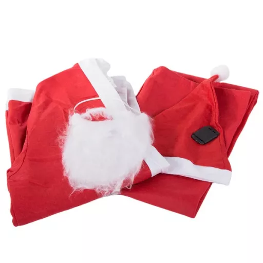 Gyermek Mikulás jelmez szakállal és sapkával, 5 részes, 6-10 év