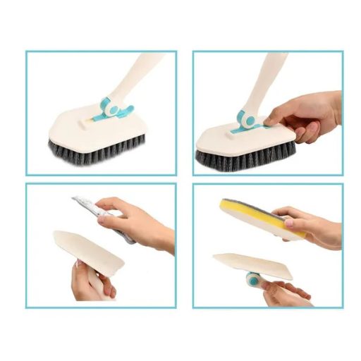 3 az 1-ben Multifunkcionális Tisztítókefe Készlet: Mikroszálas Kefe, Szivacs, Többcélú Kefe