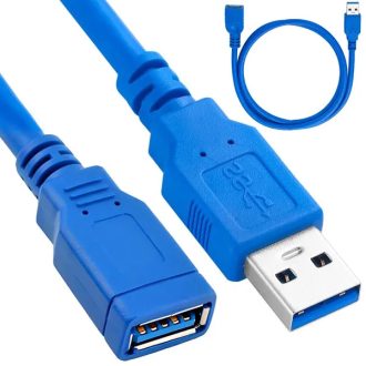   USB 3.0 árnyékolt hosszabbítókábel, 1,5 m, USB-A apa–USB-A anya