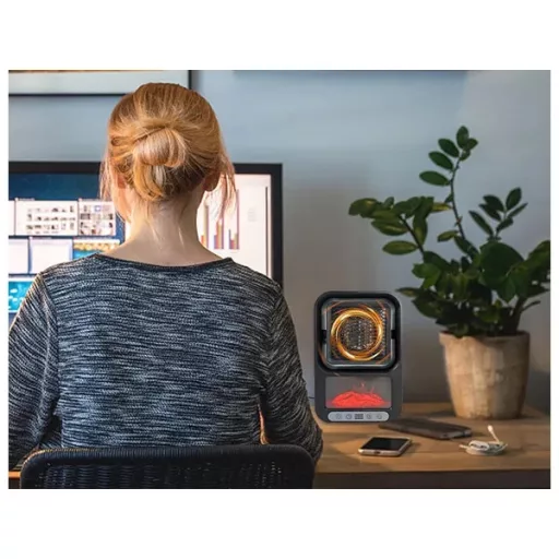 Elektromos kandalló hatású hősugárzó, 500 W, termosztátos, időzítős