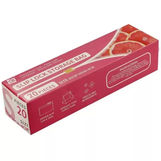 Visszazárható élelmiszer-tároló tasakok, 600 ml, 20 db