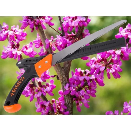Kerti ágfűrész 30 cm pengével, tokkal és övcsipesszel