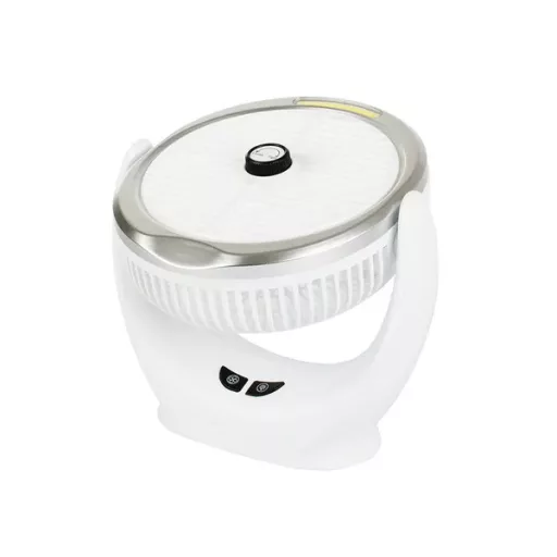 Vezeték nélküli asztali ventilátor LED fénnyel, USB-ről tölthető, 3 fokozat