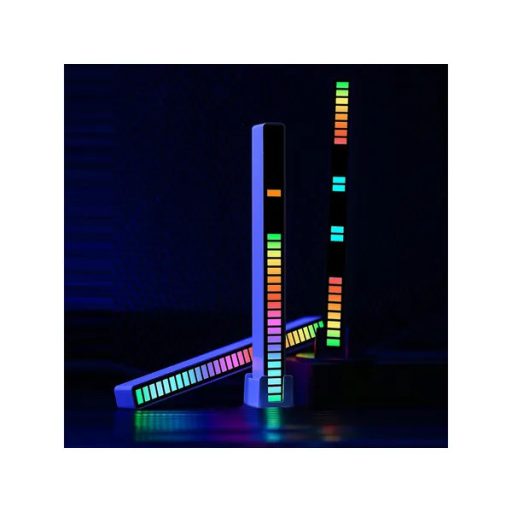 Hangra reagáló USB-C RGB LED fénycsík, 32 LED, akkumulátoros, 18 mód