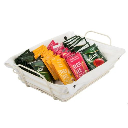 Loft fém drótkosár levehető béléssel, 31×22 cm, gyümölcs- kenyértartó