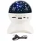 Csillagos égbolt LED vetítő éjjeli lámpa Bluetooth hangszóróval, USB/SD, fehér