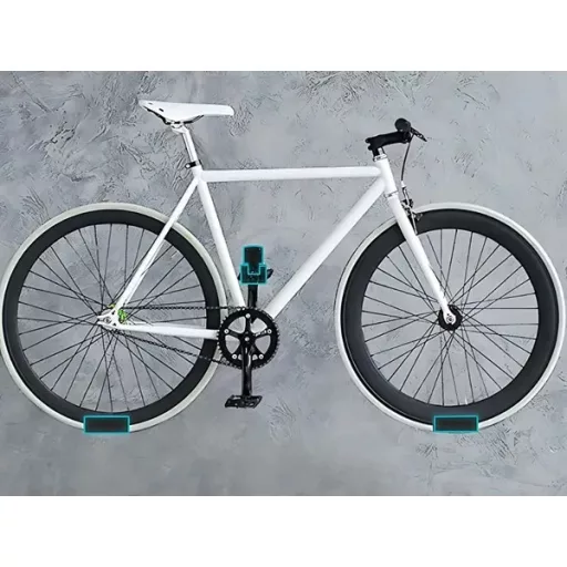 Fali kerékpártartó, erős fém, 30 kg teherbírás, 16–29″ kerekekhez