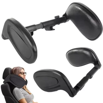   Univerzális autós fejtámla, állítható, ergonomikus, puha fekete párna