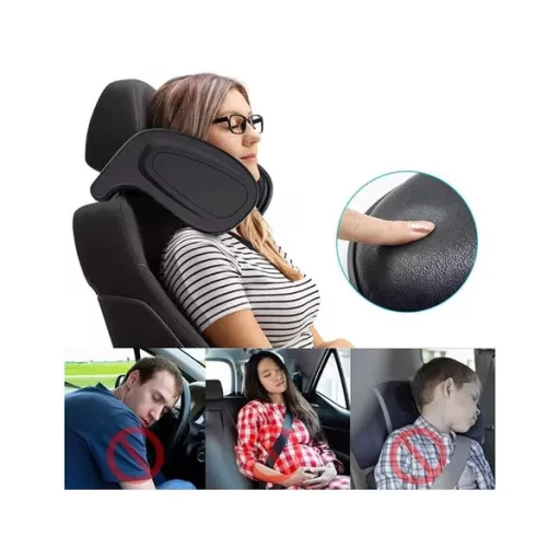 Univerzális autós fejtámla, állítható, ergonomikus, puha fekete párna