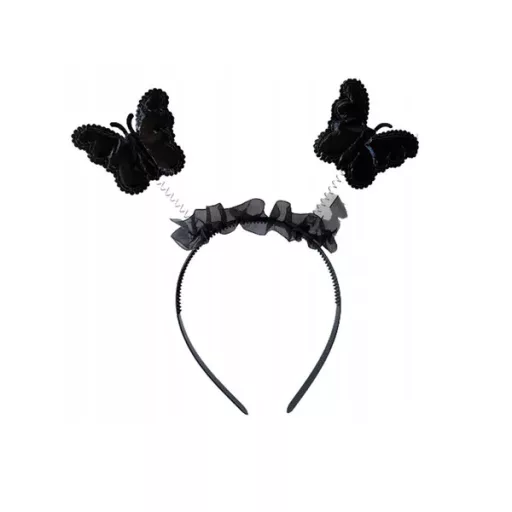 Lány Halloween jelmez szett: tüll szoknya, pókhálós szárny, fejpánt, pálca