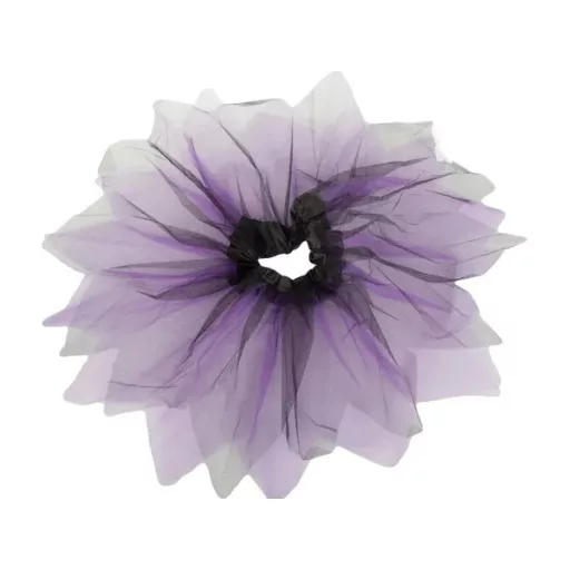 Halloween gyerek jelmez, fekete-lila tüllszoknya + denevér fejpánt, univerzális