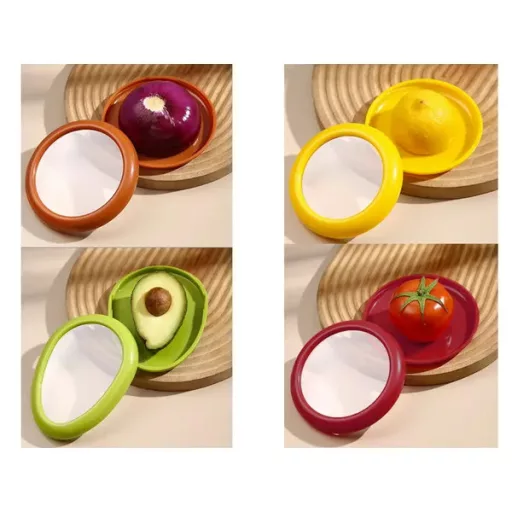 Újrahasználható szilikon gyümölcs- és zöldségtároló fedél, 1 db, vegyes színek