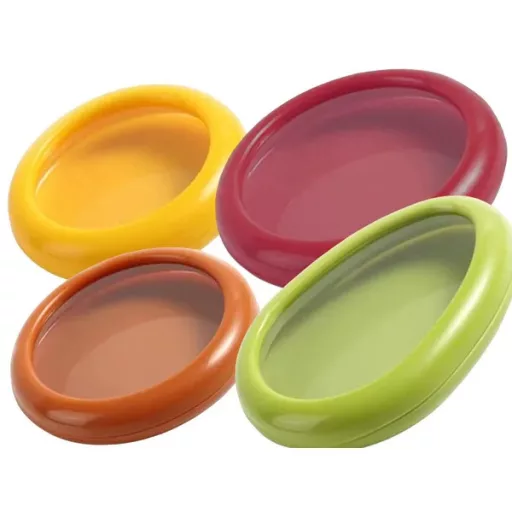 Újrahasználható szilikon gyümölcs- és zöldségtároló fedél, 1 db, vegyes színek