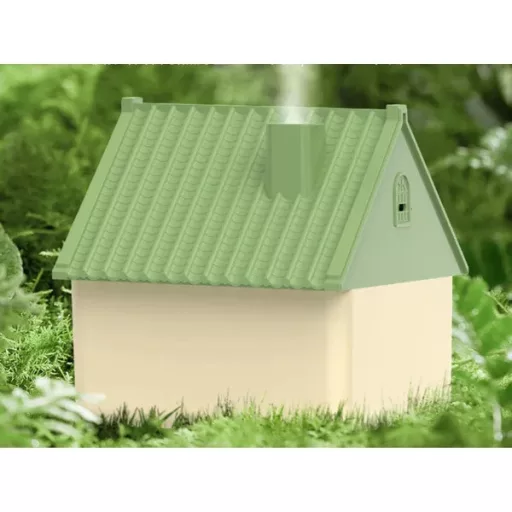 Házhatású 1 l USB aromaterápiás párásító, ionizáló diffúzor – zöld