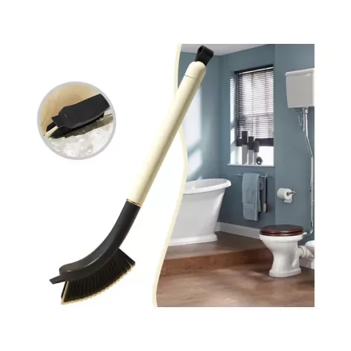 2-az-1-ben fugatisztító kefe kaparóval és rejtett csipesszel, 29 cm