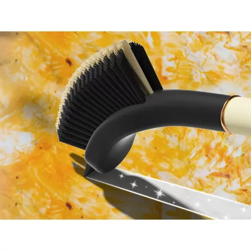 2-az-1-ben fugatisztító kefe kaparóval és rejtett csipesszel, 29 cm