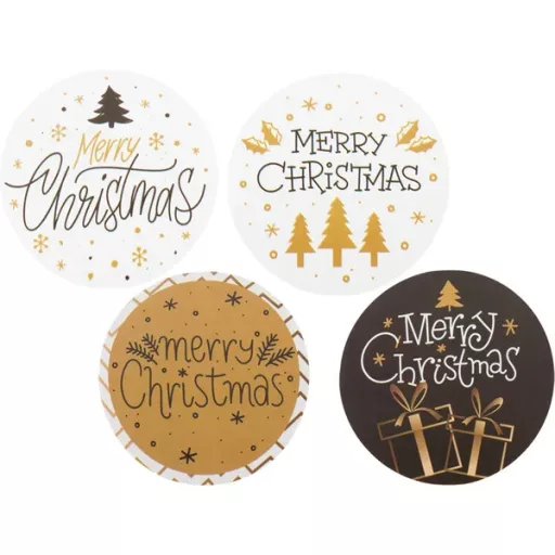 Karácsonyi matrica tekercs 500 db ünnepi dekoráció