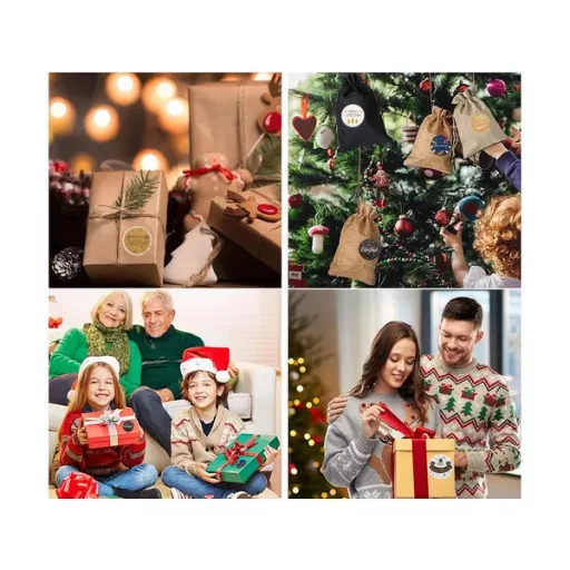 Karácsonyi matrica tekercs 500 db ünnepi dekoráció