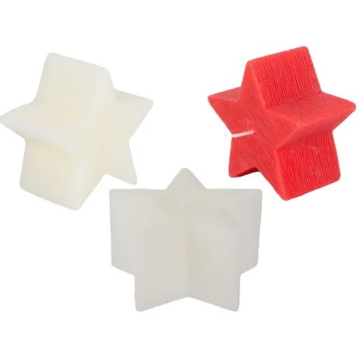 Karácsonyi illatos csillag gyertya 7 cm, 5 óra, vegyes színek