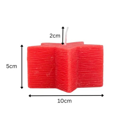 Karácsonyi illatos csillag gyertya 7 cm, 5 óra, vegyes színek