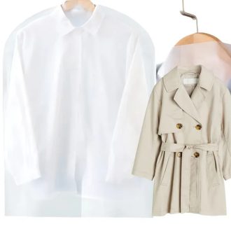   Ruha- és kosztümhuzat PEVA anyagból, akasztónyílással, 60×140 cm